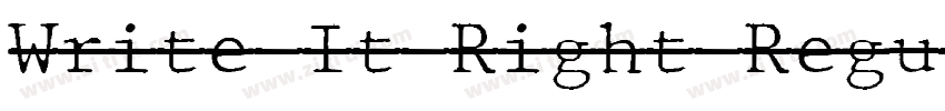 Write It Right Regul字体转换